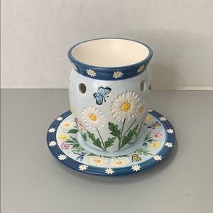 Yankee Candle Floral Home Wax Melt Ceramic Holder with Plate